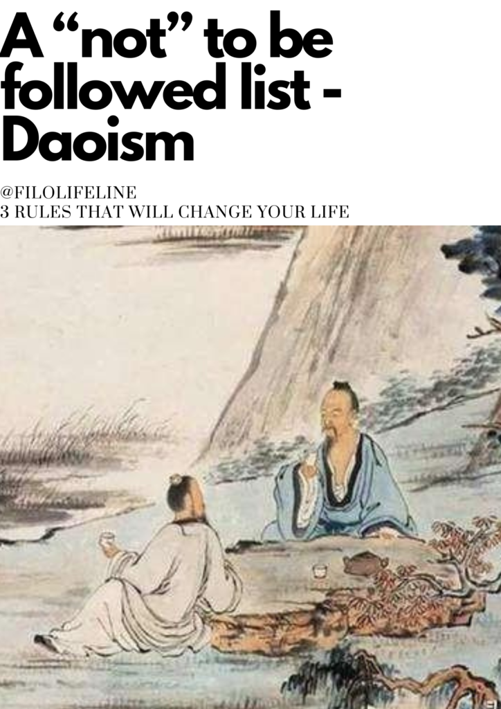 A “not” to be followed list – Daoism